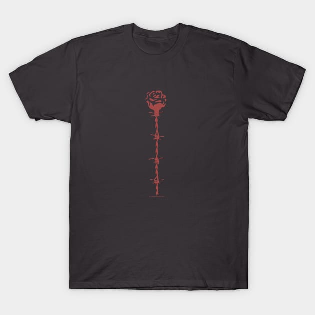 Barbed Rose T-Shirt by dragonymous